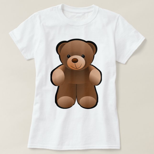 Camiseta Diseño del oso de peluche (Diseño del anverso)