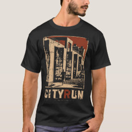 Camiseta Diseño del paisaje urbano de Cyberpunk