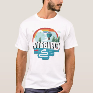 Camiseta Diseño del paisaje urbano de Pittsburgh,