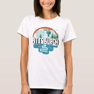 Camiseta Diseño del paisaje urbano de Pittsburgh,