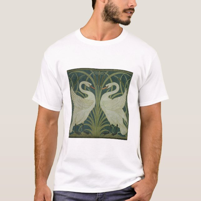 Camiseta Diseño del papel pintado del "cisne, de la (Anverso)