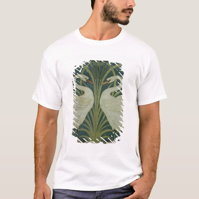 Camiseta Diseño del papel pintado del "cisne, de la (Anverso)