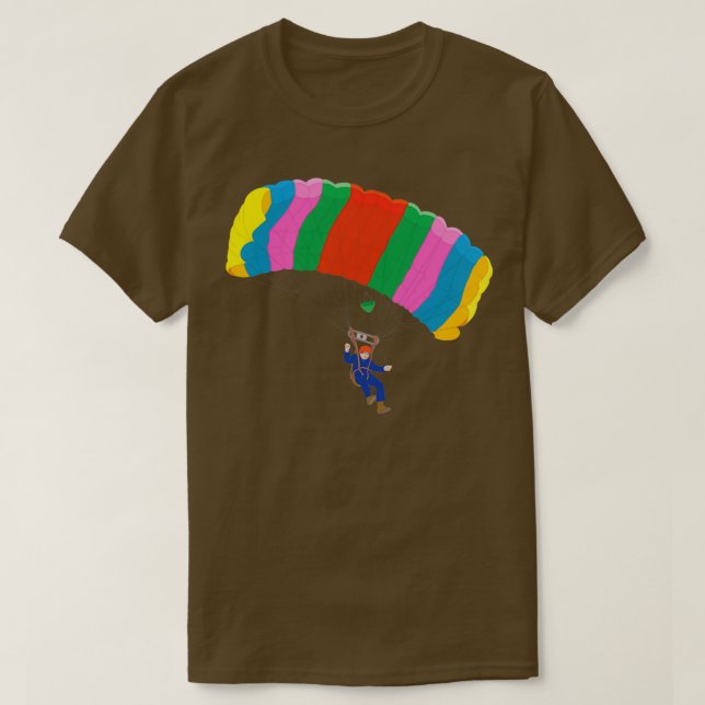 Camiseta Diseño del paracaidista del orgullo 3d (Diseño del anverso)