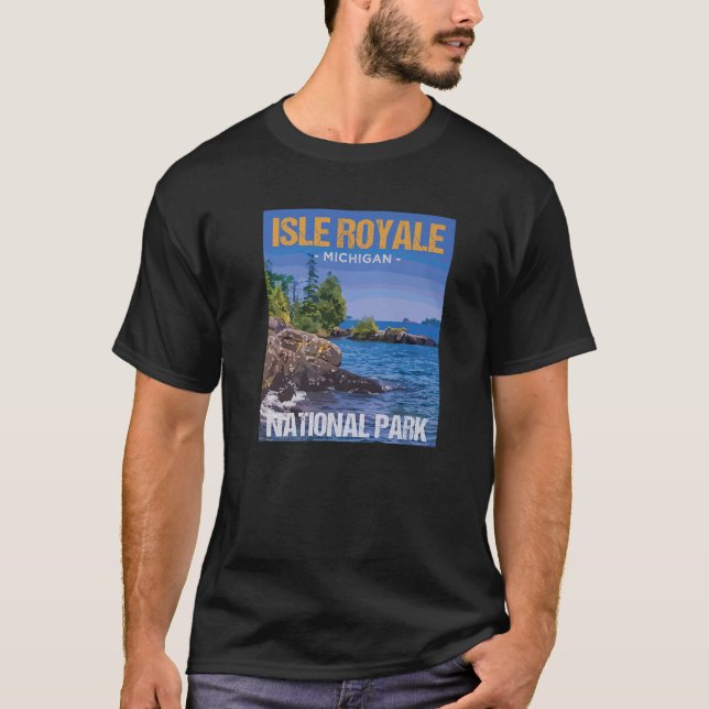 Camiseta Diseño del Parque Nacional Isle Royale Michigan Po (Anverso)