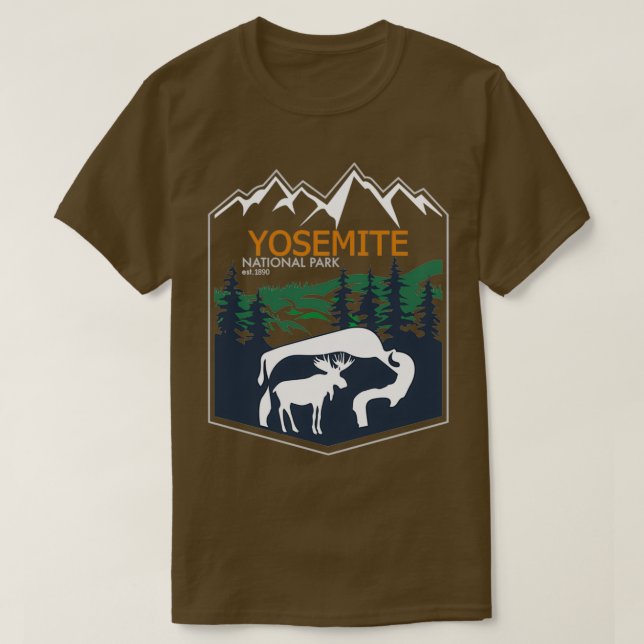 Camiseta Diseño del Parque Nacional Yosemite 1 (Diseño del anverso)