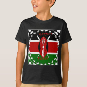 Camiseta Diseño del patrón de arte de la bandera nacional d