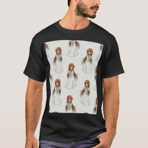 Camiseta Diseño del patrón de manga de Anime Weeb Chica