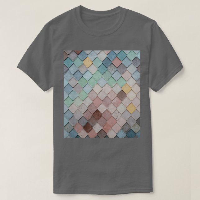 Camiseta Diseño del patrón de mosaicos de los techos orname (Diseño del anverso)