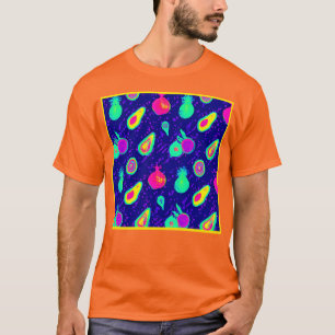 Camiseta Diseño del patrón de neón vibrante