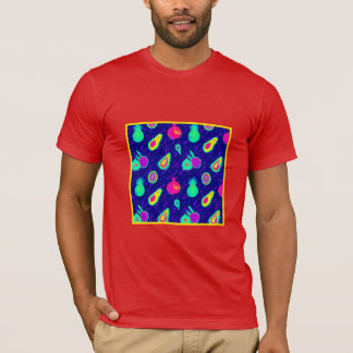 Camiseta Diseño del patrón de neón vibrante