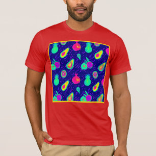 Camiseta Diseño del patrón de neón vibrante