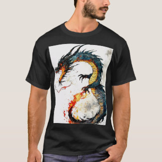 Camiseta Diseño del Pegatina Fierce Oriental Dragon