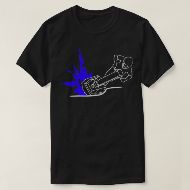 Camiseta Diseño del piloto de esquí acuático Standup para e (Diseño del anverso)