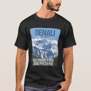 Camiseta Diseño del Poster Alaska del Parque Nacional Denal