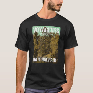 Camiseta Diseño del Poster del Parque Nacional de Voyageurs