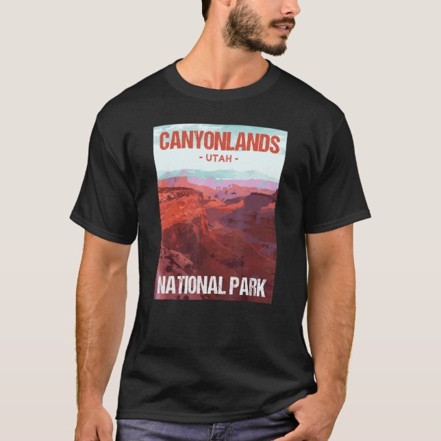 Camiseta Diseño del Poster Utah del Parque Nacional de los  (Anverso)