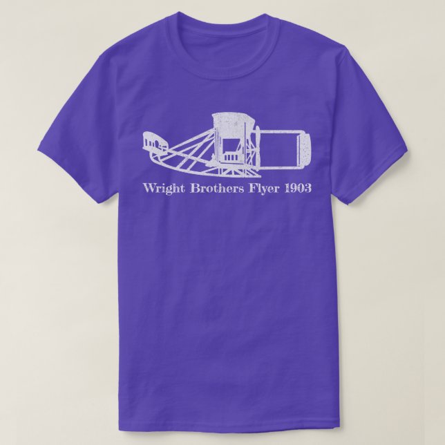 Camiseta Diseño del primer avión de Wright Brothers (Diseño del anverso)