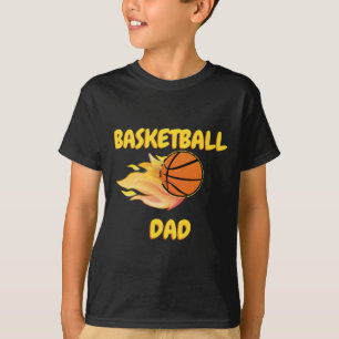 Camiseta Diseño del regalo de baloncesto Fiery Dad