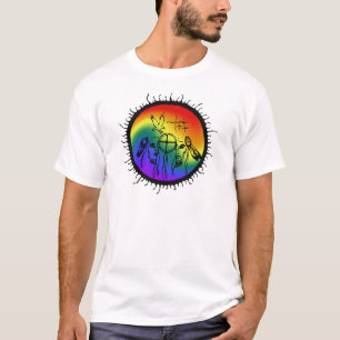 Camiseta Diseño del remolino del arco iris del Dos-Alcohol