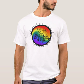 Camiseta Diseño del remolino del arco iris del Dos-Alcohol