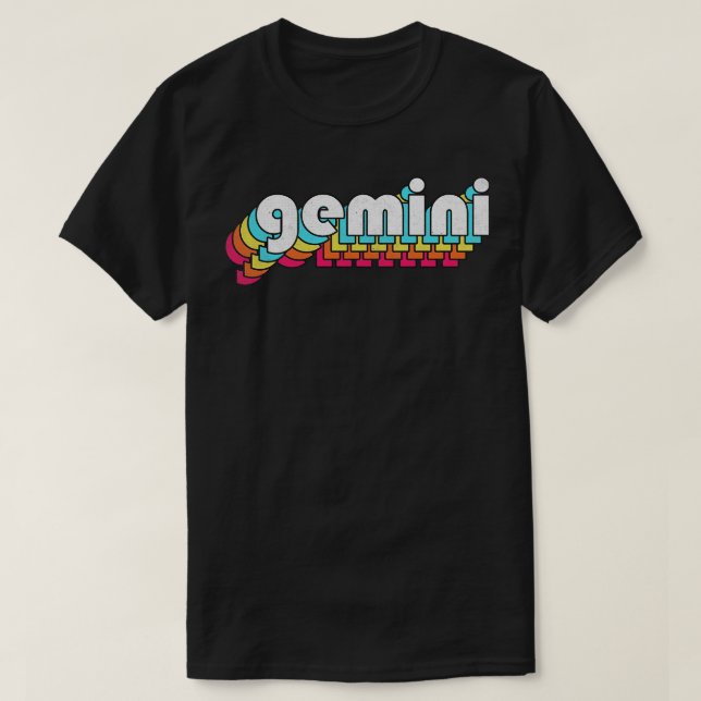 Camiseta Diseño del Rótulo astrológico Gemini Zodiac (Diseño del anverso)