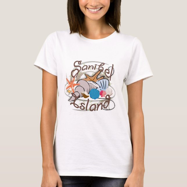 Camiseta Diseño del seashell de la Florida de la isla de (Anverso)