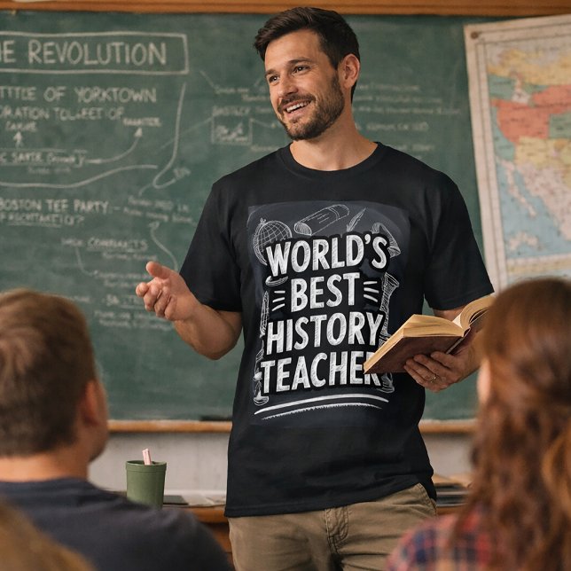 Camiseta Diseño del tablero de Chalkboard del mejor profeso (Subido por el creador)