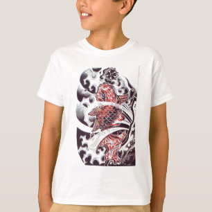 Camiseta Diseño del tatuaje de Koi Rojo