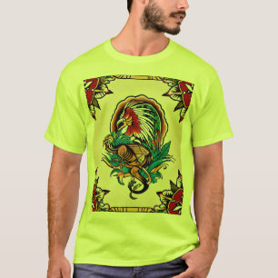 Camiseta Diseño del tatuaje del dragón feroz - Símbolo de f