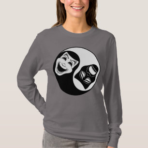 Camiseta Diseño del teatro Yin Yang - Máscaras de comedia y