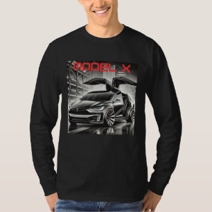 Camiseta Diseño del Tesla Model X SUV Eléctrico EV Futuri
