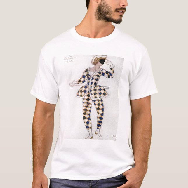 Camiseta Diseño del traje para el Harlequin, de la bella (Anverso)