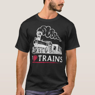 Camiseta Diseño del tren Me encantan los trenes
