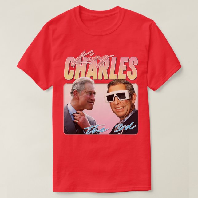 Camiseta Diseño del ventilador estético King Charles Retro  (Diseño del anverso)