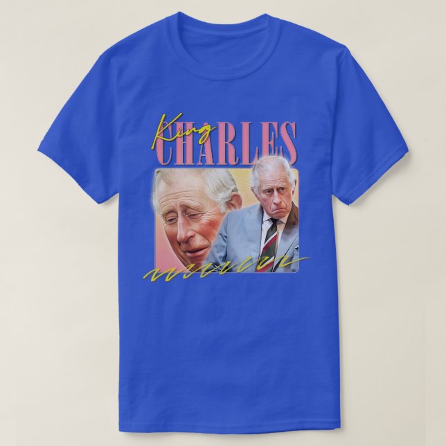 Camiseta Diseño del ventilador estético King Charles Retro  (Diseño del anverso)