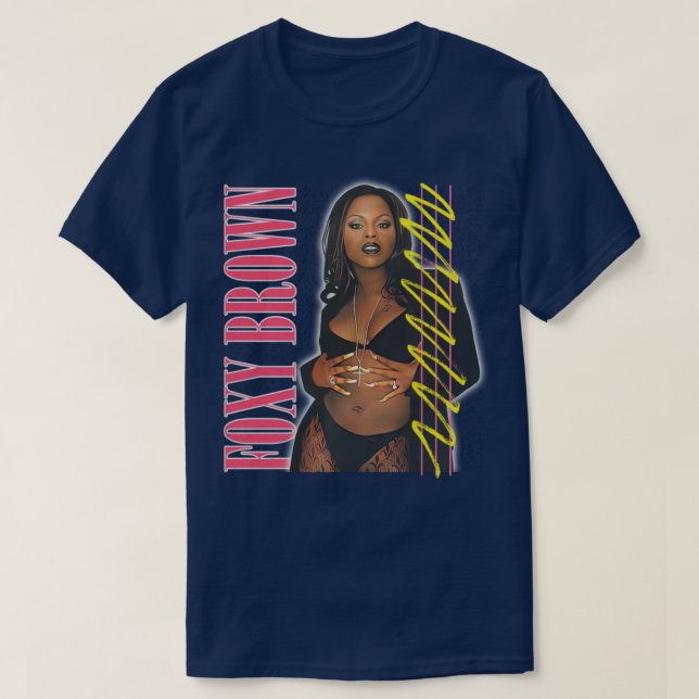 Camiseta Diseño del ventilador retro de Foxy Brown 90 (Diseño del anverso)