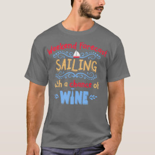Camiseta Diseño del vino de lagos náuticos de verano
