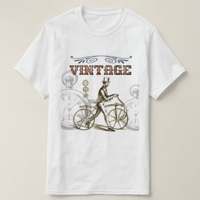Camiseta Diseño del vintage de Steampunk (Diseño del anverso)