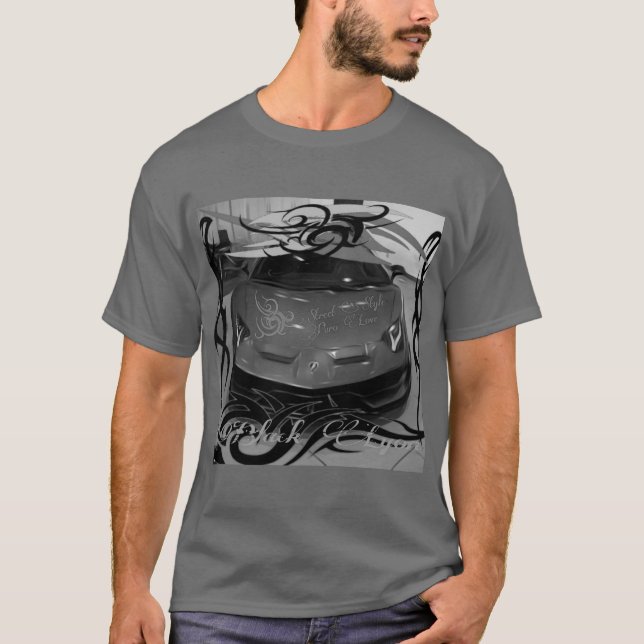 Camiseta Diseño del zumbido de aceite de Trib Bw (Anverso)