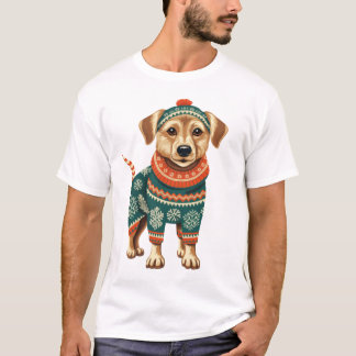 Camiseta Diseño delgado de perro de vacaciones