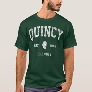 Camiseta Diseño deportivo atlético vintage de Quincy Illino