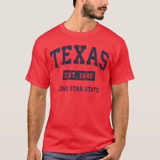 Camiseta Diseño deportivo atlético vintage de Teas en azul 
