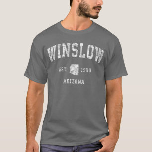 Camiseta Diseño deportivo atlético vintage de Winslow Arizo