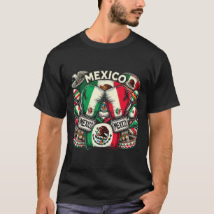 Camiseta Diseño deportivo de Guantes de Orgullo Mexicano de