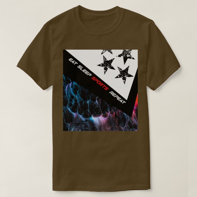 Camiseta Diseño deportivo de roca de lava roja y negra (Diseño del anverso)