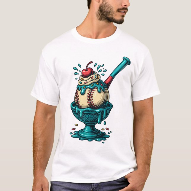 Camiseta Diseño deportivo divertido de Ice Cream Sundae (Anverso)