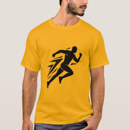 Camiseta Diseño Deportivo Silueta de Corredor Veloz