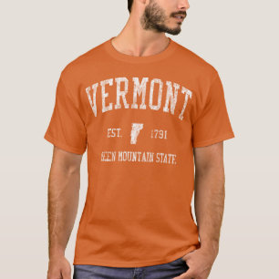 Camiseta Diseño deportivo vintage de Vermont para niñas