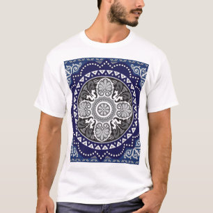 Camiseta Diseño detallado de la estafa floral Paisley