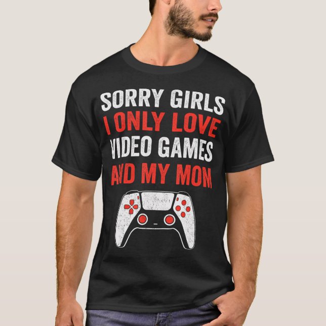 Camiseta Diseño Día de San Valentín Para Niños Videojuegos  (Anverso)